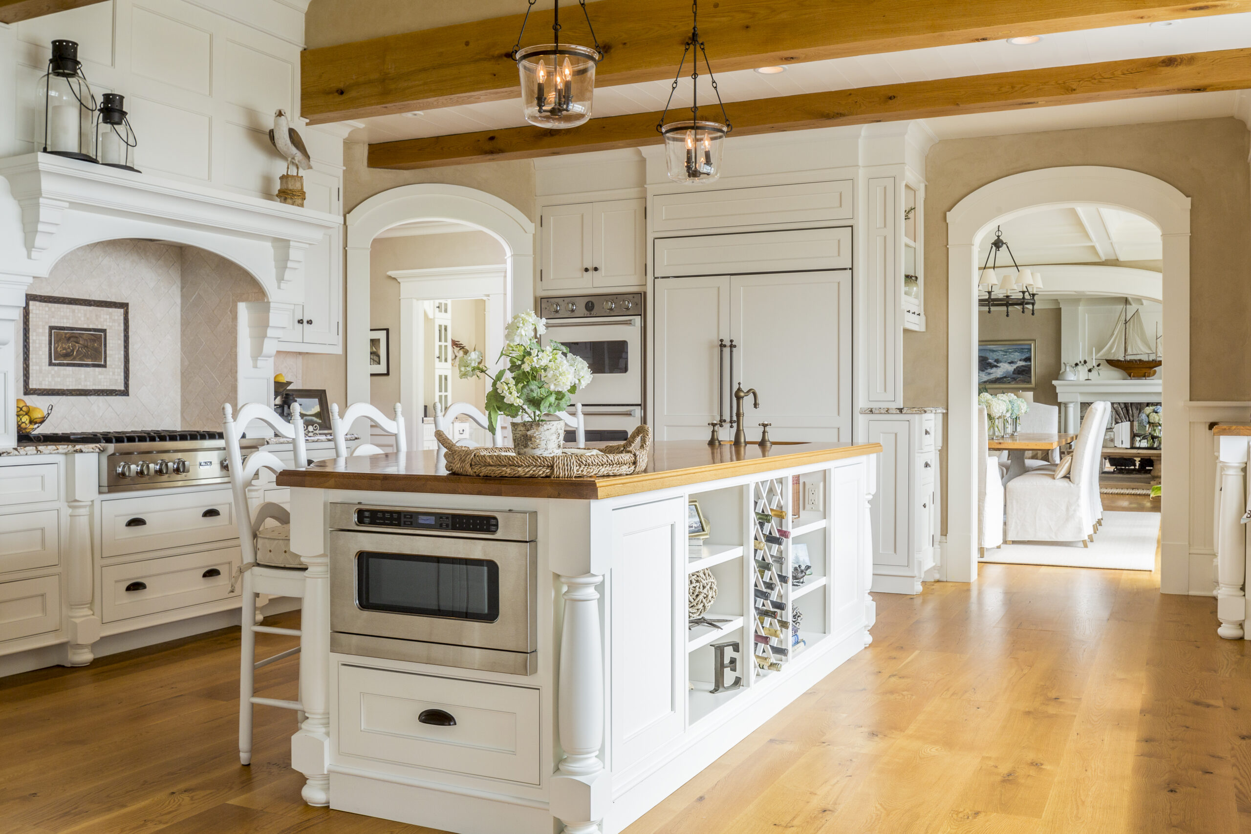 Wooden flooring planks with natural finish and texture