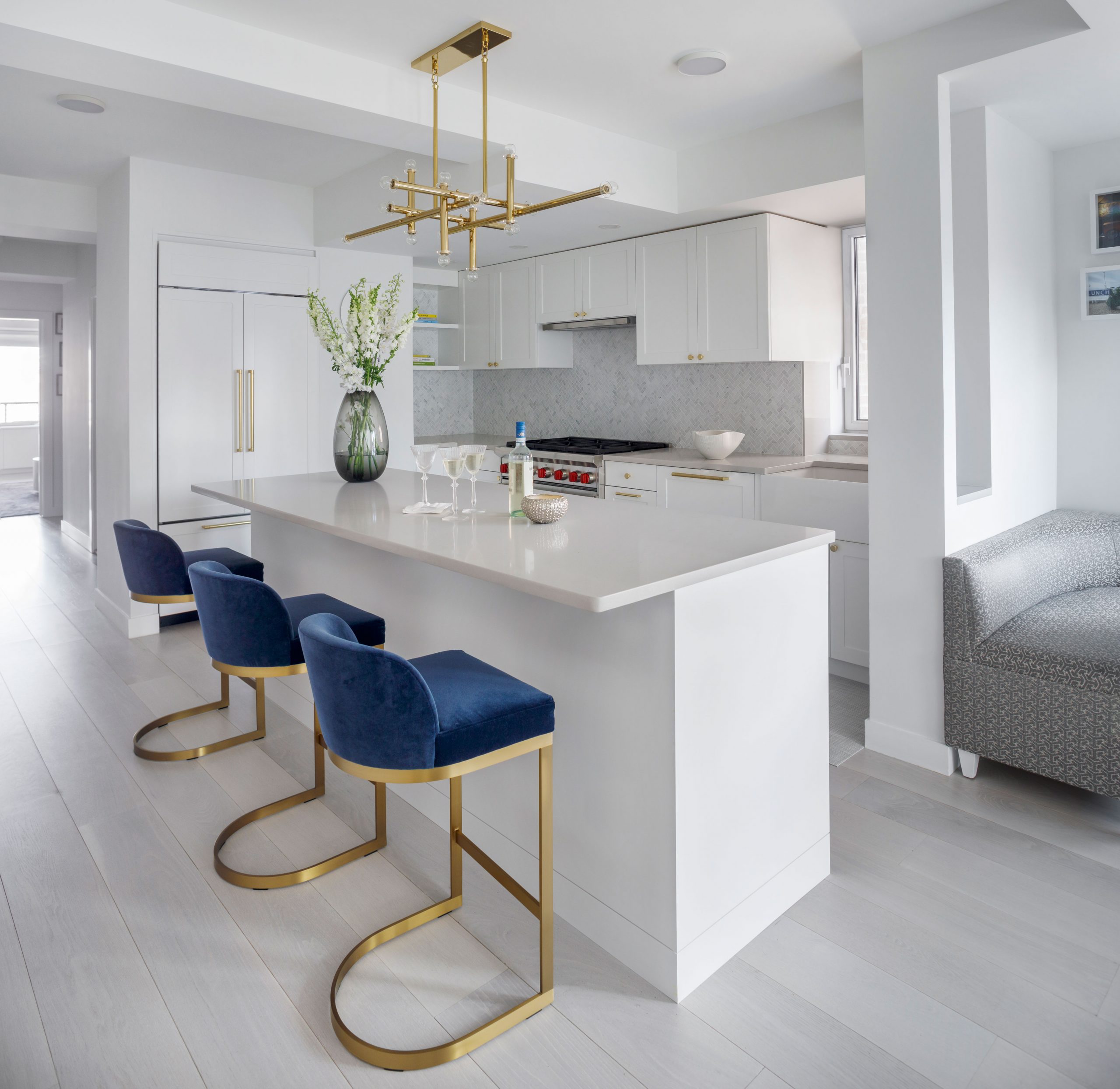 Wooden plank flooring with rich, natural finish