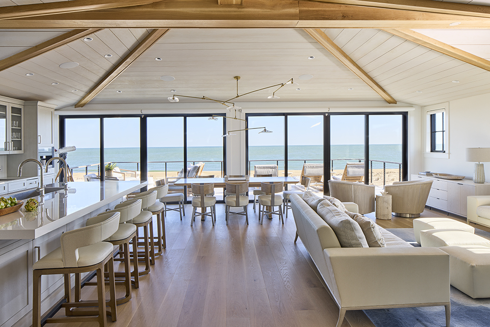 Coastal open living White Oak floors